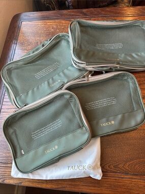Olive Green Toiletry Bag Set for Men - 4-Pack